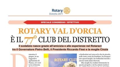 Pagina 34 della rivista del Distretto 2071