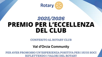 Certificato del Premio per l'eccellenza del club 2025/2026